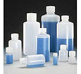 Image of Nalge Nunc Boston Round Bottles, High-Density Polyethylene, Narrow Mouth, NALGENE 2002-0004, Pack of 12