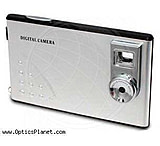Image of Naxos 1.3MP Credit Card Size Silver Slim Digital Camera Mini Gadget