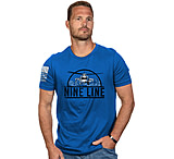 Image of Nine Line Apparel Helicopter Men's T-shirt Ryl Blue 2x-lrg
