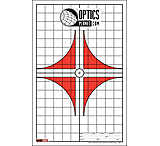 OpticsPlanet Exclusive EZ2C Targets Style 10, Best Sight In Target, 25 Pack, Red/Black/White, EZ2CS010