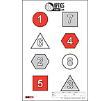 OpticsPlanet Exclusive EZ2C Targets Style 25, Recognition And Aquisition Drill Target , 25 Pack, Red/Black/White, EZ2CS025