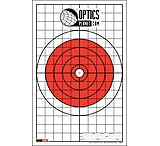 OpticsPlanet Exclusive EZ2C Targets Style 5, Bullseye with Grid Sight-In Target, 25 Pack, Red/Black/White, EZ2CS005