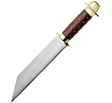 Image of Pakistan Seax Studded Wooden Handle Fixed Blade Knife