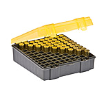 Plano Handgun Ammo Case with Hinged Cover, .41 Magnum, 100 count, Dark Gray/Transparent Amber, PMC122600