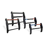 Image of Pro-Gard Industries Black Powder Coated Steel, Standard Push Bumper With Integrated, Four Head, All Blue Ion's