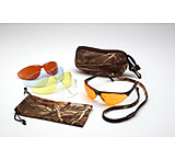 Image of Ducks Unlimited Shooting Glasses - Black Frame, Amber, Bronze, Blue, Orange &amp; Clear Lenses, Case, Bag, Cords DUCAB