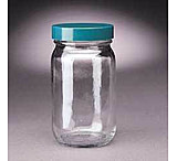 Image of Qorpak Standard Bottles, Wide Mouth, Qorpak 7972 With Fluoropolymer Resin-Lined Green Thermoset Cap, Case of 12