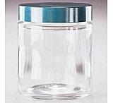 Image of Qorpak Straight-Sided Rounds, Wide Mouth, Qorpak 7947 With Fluoropolymer Resin-Lined Green Thermoset Cap, Case of 12