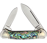 Image of Queen City Mini Canoe Abalone Folding Knife