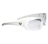 Image of Radians Bone Collector Covey Shooting Glasses Clear Lens/White Frame BCCVW0-10CS