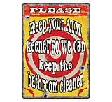 Image of River's Edge Keep Your Aim Keener Tin Sign 12x17 1447