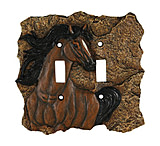 Image of River's Edge Horse Double Switch Plate Cover