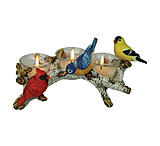 Image of River's Edge Birch with Birds 3-Piece Candle Holder w/ Candles