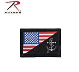 Image of Rothco US Flag / USN Anchor Patch With Hook Back