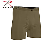 Rothco Moisture Wicking Performance Boxer Shorts - Mens, Antimicrobial, Anti-Odor, AR 670-1 Coyote Brown, Small, 3826-S