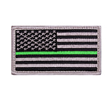 Image of Rothco Thin Green Line US Flag Patch - Hook Back