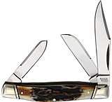 Image of Rough Ryder Stockman Cinnamon Bone Stag Carbon Steel Folding Knife