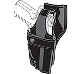 Image of Safariland 0705 Duty Holster, SSIII Low-Ride, Level III Retention - Hi Gloss Black, Left Hand 0705-18-92
