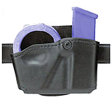 Image of Safariland 573 Concealment Magazine Holder, Paddle, Single w/Cuff Pouch - STX Plain Black, Left Hand 573-83-412