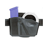 Image of Safariland 573 Concealment Magazine Holder, Paddle, Single w/Cuff Pouch - STX Plain Black, Ambidextrous 573-76-411
