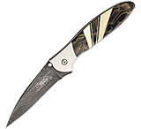 Image of Santa Fe Stoneworks Custom Leek Damascus Noble Assisted Opening Folding Knife