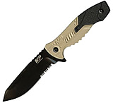 Image of Smith &amp; Wesson M&amp;p Full Tang Tanto Fixed Blade, Aluminum &amp; Rubber Handle, M.o.l.l.e. Compatible Belt Sheath SWMPF2CSCP