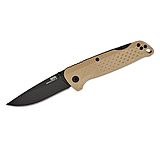 Image of SOG Specialty Knives &amp; Tools Adventurer Lb Lockback Folding Knife 3inch Black Pvd Drop Point Blade, Fde Flat Dark Earth Grn Handles