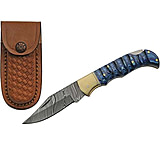 Image of Rite Edge Damascus Lockback w/Sheath Fixed Blade Knife
