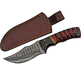 Image of Rite Edge Buffalo Horn/Twisted Damascus w/Sheath Fixed Blade Knife