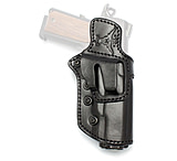 Texas 1836 Open Top Leather OWB Holster, Glock 43/ 48 /9 mm/ Walther P22 - 3.4in, Ambidextrous, Black, TX-LOCK-R-OWB-355