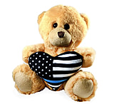 Image of Thin Blue Line Teddy Bear - Heart