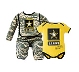 Image of Trooper Clothing Army ACU 3pc Tiny Trooper Collection, Gold/Camo