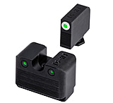 TruGlo Brite Site Tritium Pro Green Night Sight Set for Glock High MOS, 3-Dot Configuration Front, White Focus Lock Ring, Steel, Black, TG-TG231G2MW