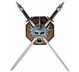 Image of United Cutlery Warrior Head Display Plaque with Dual Swords