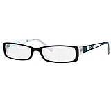 Image of Versus Eyeglasses VR8023-605-5116 with Rx Prescription Lenses Frame - Top Havana On Crystal Frame / 51 mm Lenses