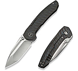 Image of We Knife Co Ltd Weknife Micro Trogon Thumb Stud Knife Tiger Stripe Pattern Flamed Titanium Handle