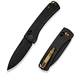 Image of We Knife Co Ltd Weknife Nightblade Crossbar Lock Knife Black Titanium Handle 2.98inch Black Stonewashed Cpm 20cv Blade We22046-1