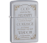 Image of Zippo Serenity Prayer Satin Chrome