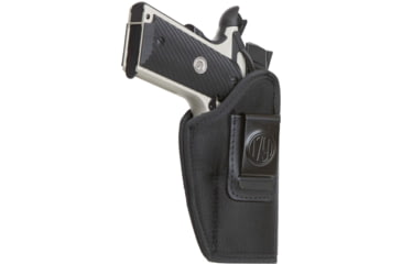 Image of 1791 Gunleather Premium Ballistic Nylon Size 4 IWB Holster, 1911 4.25in/4in/ Glock 17/19/19X/22/23/25/26/27/31/32/33, Right Hand, Black, PN-IWB-4-BLK-R