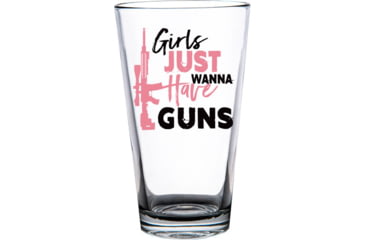 Image of 2 Monkey Trading Girls Just Want Guns Americana Pint Glass, 16oz, 2M1015100S
