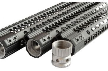 Image of 2a Armament 2a Bl-rail Key-mod 10'' Black Titanium Barrel Nut Ar-15