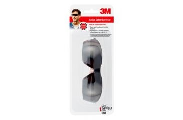 Image of 3M Active Safety Eyewear, Black/Red Frame, Grey/Scratch Resistant Lens,6/case 47020-WV6