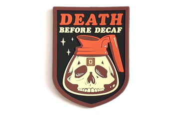 Image of 5.11 Tactical Death Before Decaf Patch, Red, 1 SZ, 81429-460-1 SZ