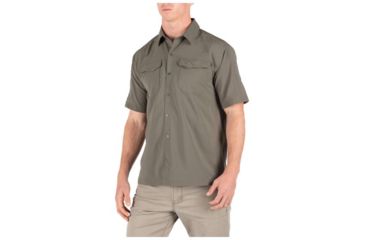 Image of 5.11 Tactical Freedom Flex Woven Short Sleeve Shirt - Men's, Ranger Green, 2XL, 71340-186-2XL