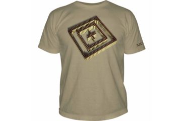 Image of 5.11 Tactical Mens Firing Line Logo T-Shirt,Tan,Small 41006BT170S
