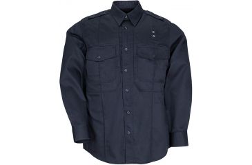 Image of 5.11 Tactical PDU Long Sleeve Twill Class B Shirt - Men's, Midnight Navy, 2XLR, 72345-750-2XL-R