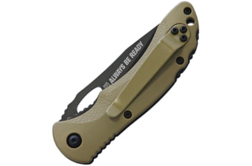 Image of 5.11 Tactical Underbrush Linerlock Underbrush Linerlock Folding Knive, 3.5in Closed, 2.75in Black Partially Serrated SS Blade, Brown Frn Handle, Thumb Pull, Pocket Clip, Clam Packed, Brown, 51114C