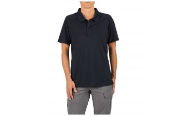 Image of 5.11 Tactical Helios Short Sleeve Polo - Women's, Charcoal, L, 61305-018-L