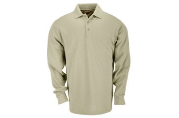 Image of 5.11 Tactical Tactical Long Sleeve Polo - Men's, Silver Tan, 3XL, 72360-160-3XL