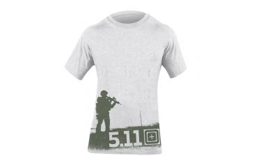 Image of 5.11 Tactical Taking Point Graphic T Shirt, Ash Grey